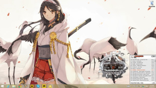 Anime character sword bird background - inspired free wallpaper