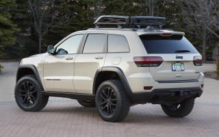 White jeep black rack driveway - free technology wallpaper