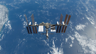 Space station ocean earth plane - a plane in the foreground free wallpaper