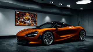 Futuristic car parked room paintings - the wall behind free wallpaper