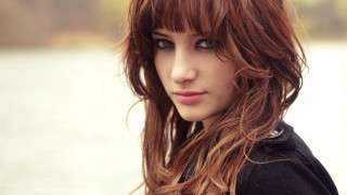 Gothic woman longhair blowing wind - gothic free wallpaper