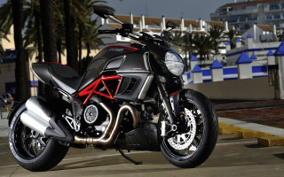 Motorcycle parking lot palm trees - palm tree and buildings free wallpaper