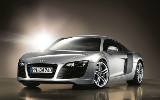 Silver sports car spotlight photorealism - a spotlight free wallpaper
