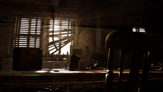 Chair table room blinds suitcase - cinematic lighting free wallpaper