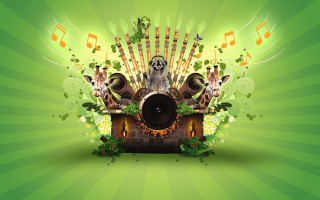 Green music ecology artist digital - musical note free wallpaper