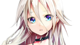 Anime girl blonde hair blue 10 - her face free wallpaper for desktop