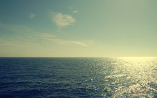 Ocean sky clouds boat shore - ocean free wallpaper