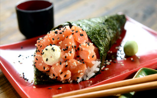Plate roll chopsticks coffee tea - sakimichan free wallpaper