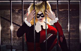 Woman red black jail cosplay - cosplay free wallpaper