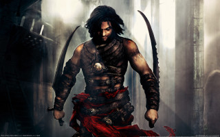 Man sword dark forest red - his body free wallpaper