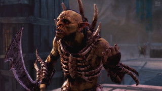 Demonic horned creature armor sword - weta digital free wallpaper