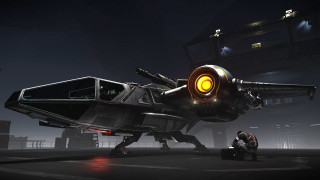 Sci fi fighter jet yellow 2 - a sci free wallpaper