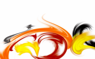 Bird fire orange torch abstract - a red tail free wallpaper