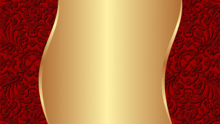 Red gold floral border artnouveau - an zhengwen free wallpaper
