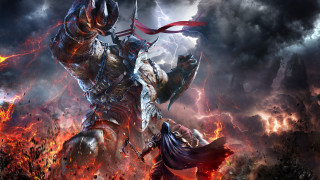 Demonic knight battle firestorm armor - huge free wallpaper