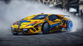 Yellow sports car blue red - a yellow sports car free wallpaper
