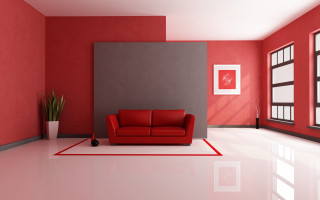 Red couch living room potted - a rug free wallpaper