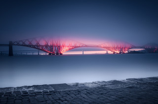 Bridge water red light reflection - the bridge free wallpaper