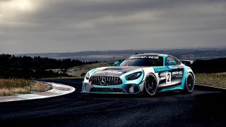 Mercedes sports car race track - digital free wallpaper
