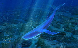 Blue fish city underwater magic - mouth free wallpaper