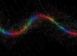 Colorful line triadic raytraced ferriswheel - triadic free wallpaper