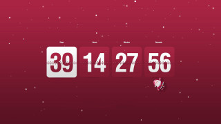 Red clock fireworks moon aurora - edi rama free wallpaper