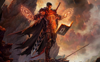 Armor sword shield fantasy sunset - his hand in free wallpaper