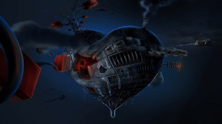 Heart smoke red david martin - object free wallpaper