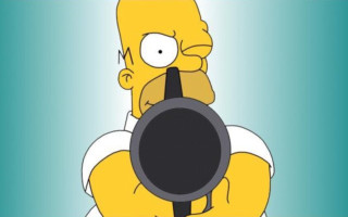 Cartoon character gun surprised pointing - his face free wallpaper