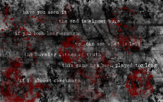 Black white red paint blood - eldritch free wallpaper