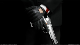 Man black suit gun red 2 - tie free wallpaper