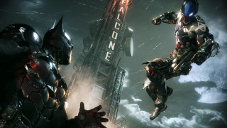 Flying couple suits building erosion - unreal engine 5 free wallpaper