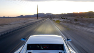 Desert road sunset car down - a desert road free wallpaper