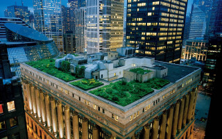 Green roof city night skyscrapers - charles angrand free wallpaper