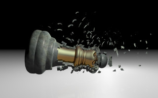 Metal object broken end raytraced - a large metal object free wallpaper