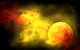 Yellow red black orange balls - background free wallpaper