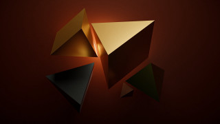 Red wall gold black abstract - a gold free wallpaper