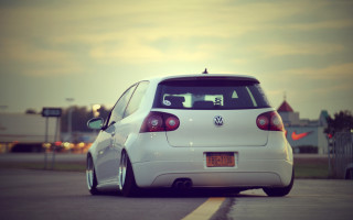 White car parked hood up - andrew stevovich free wallpaper