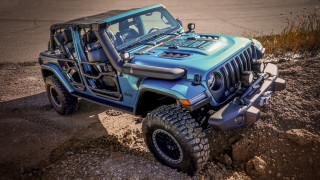 Blue jeep dirt road grass - a dirt road next free wallpaper for desktop