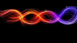 Colorful light painting wave spirals - a colorful light free wallpaper