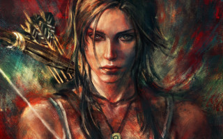 Woman sword serious painting digital - free cyberpunk wallpaper