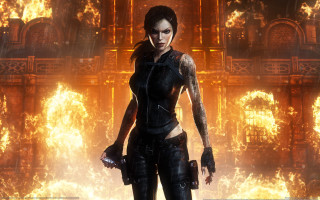Eve rider gothic fire wall - a fire free wallpaper