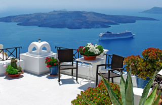 Balcony table chairs cruise ship - free holidays wallpaper