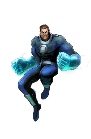 Man blue suit flying blue - benjamin marra free wallpaper