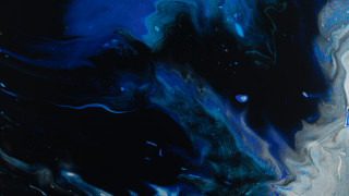 Blue black abstract aurora fire - metaphysical painting free wallpaper
