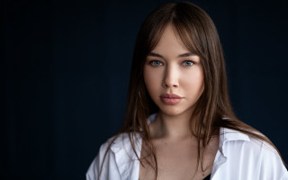 Woman white black shirt ponytail - barbizon school free wallpaper