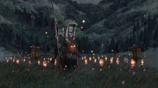 Fantasy sword candle lights mountain - matte fantasy painting free wallpaper