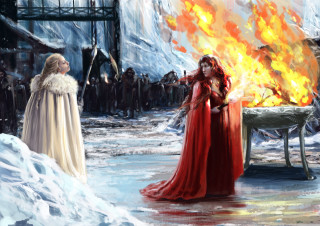 Woman red dress firepit man - a fire pit free wallpaper