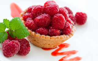 Small tart raspberries mint sauce 2 - sauce free wallpaper