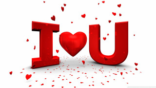 Red love letter heart scattered - heart free wallpaper